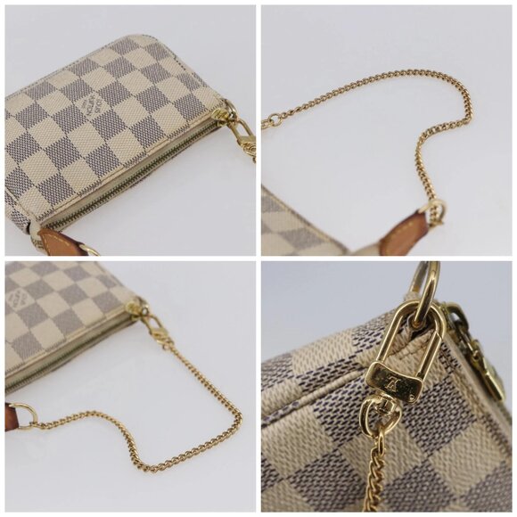 LOUIS VUITTON Damier Azur Mini Pochette Accessoires Pouch N63005 LV Auth 144622 - Picture 16 of 16